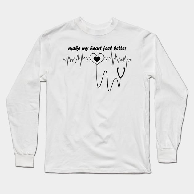 Makes My Heart Feel Better Long Sleeve T-Shirt by suhwfan